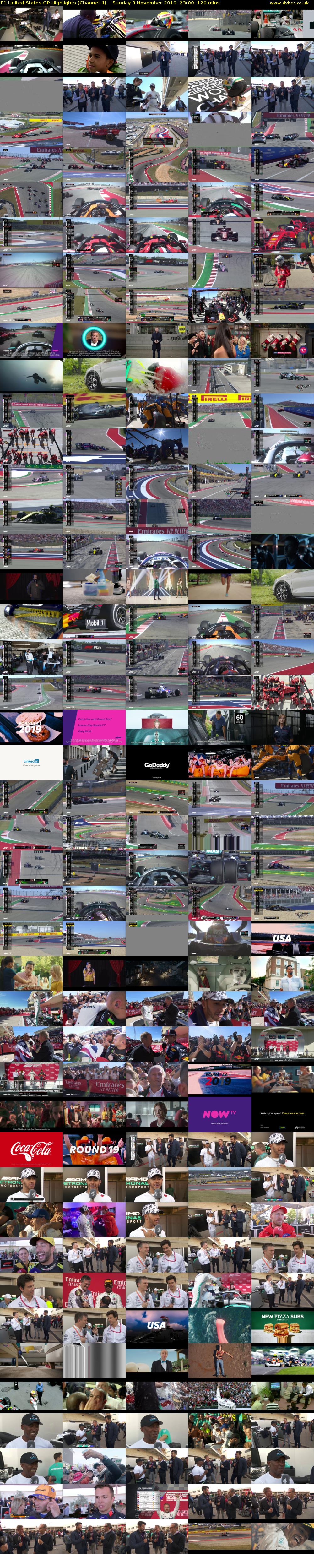 F1 United States GP Highlights (Channel 4) Sunday 3 November 2019 23:00 - 01:00