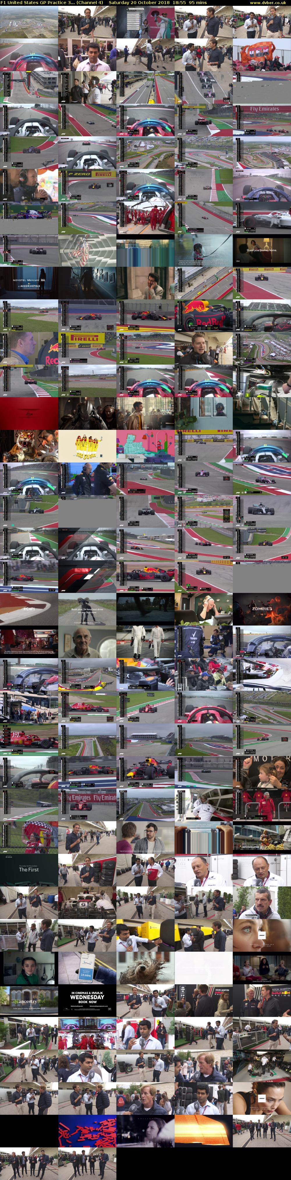 F1 United States GP Practice 3... (Channel 4) Saturday 20 October 2018 18:55 - 20:30