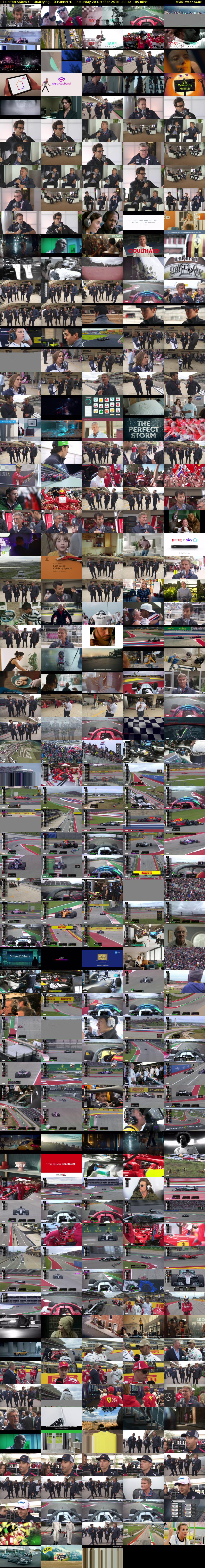 F1 United States GP Qualifying... (Channel 4) Saturday 20 October 2018 20:30 - 23:35