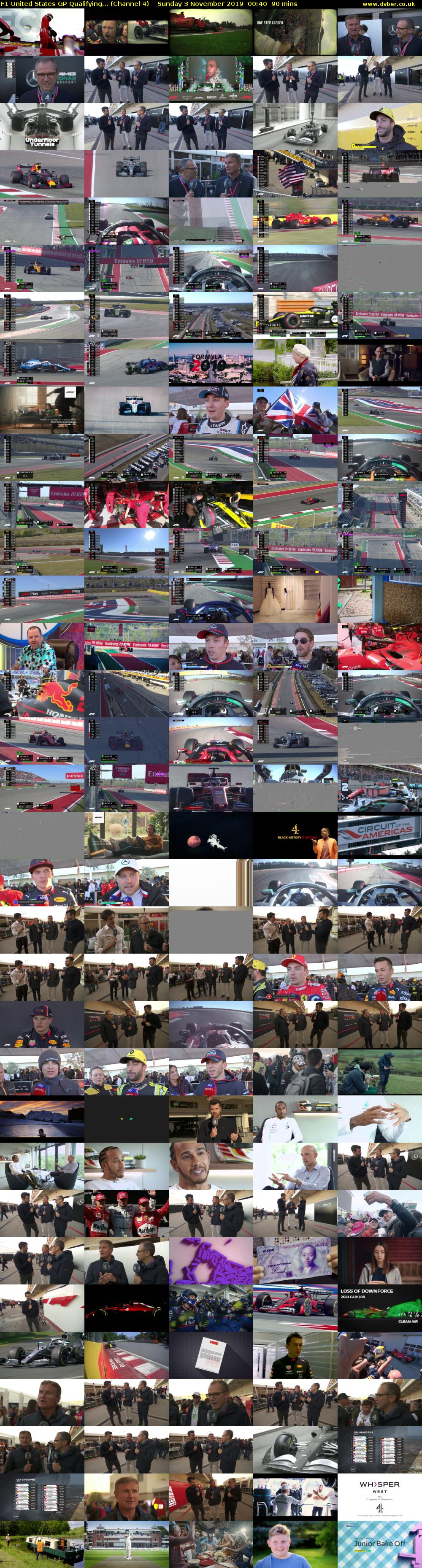 F1 United States GP Qualifying... (Channel 4) Sunday 3 November 2019 00:40 - 02:10