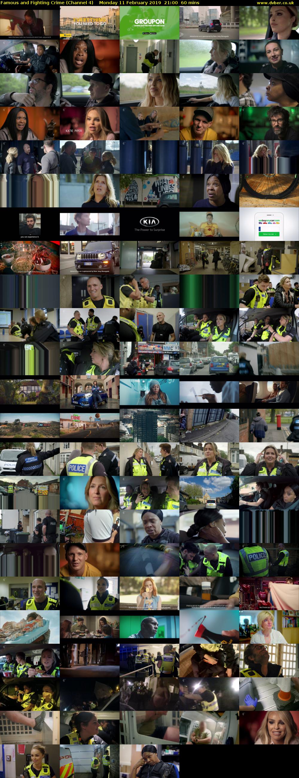 Famous and Fighting Crime (Channel 4) Monday 11 February 2019 21:00 - 22:00