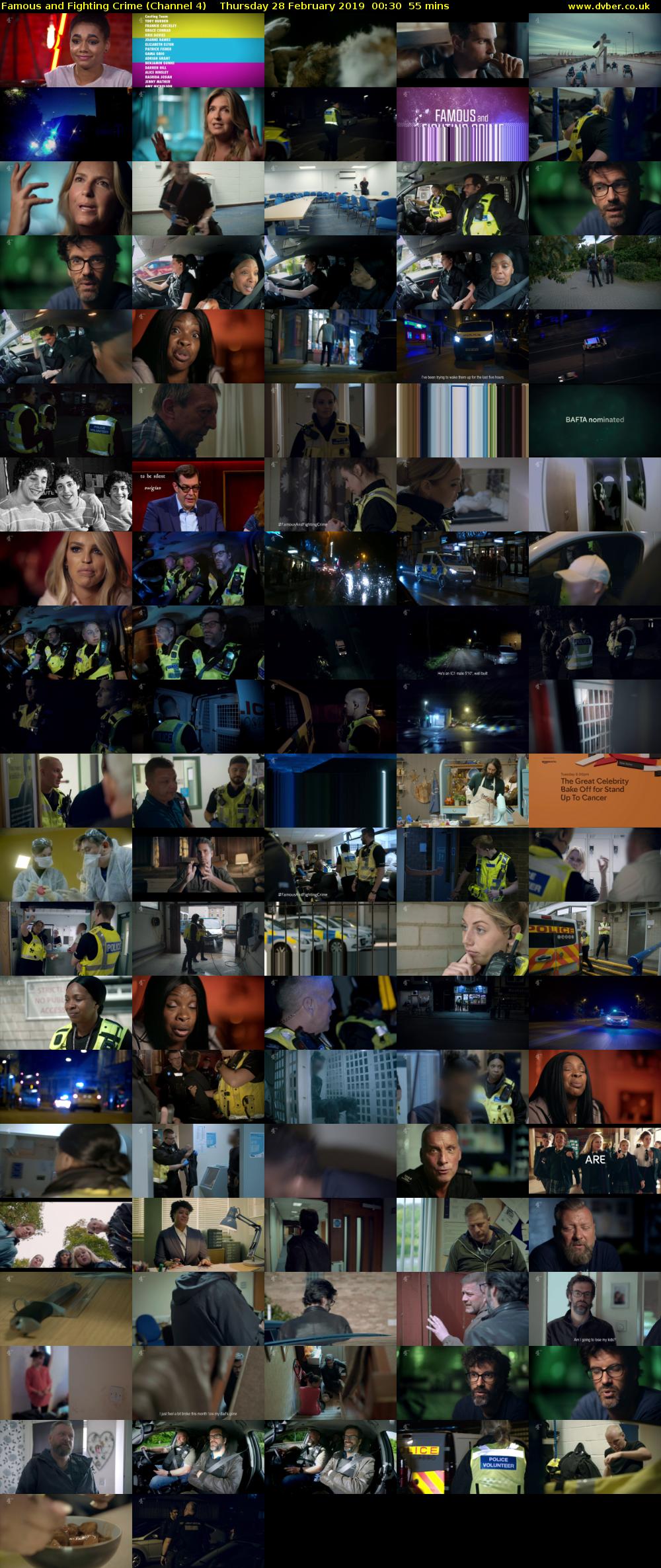 Famous and Fighting Crime (Channel 4) Thursday 28 February 2019 00:30 - 01:25