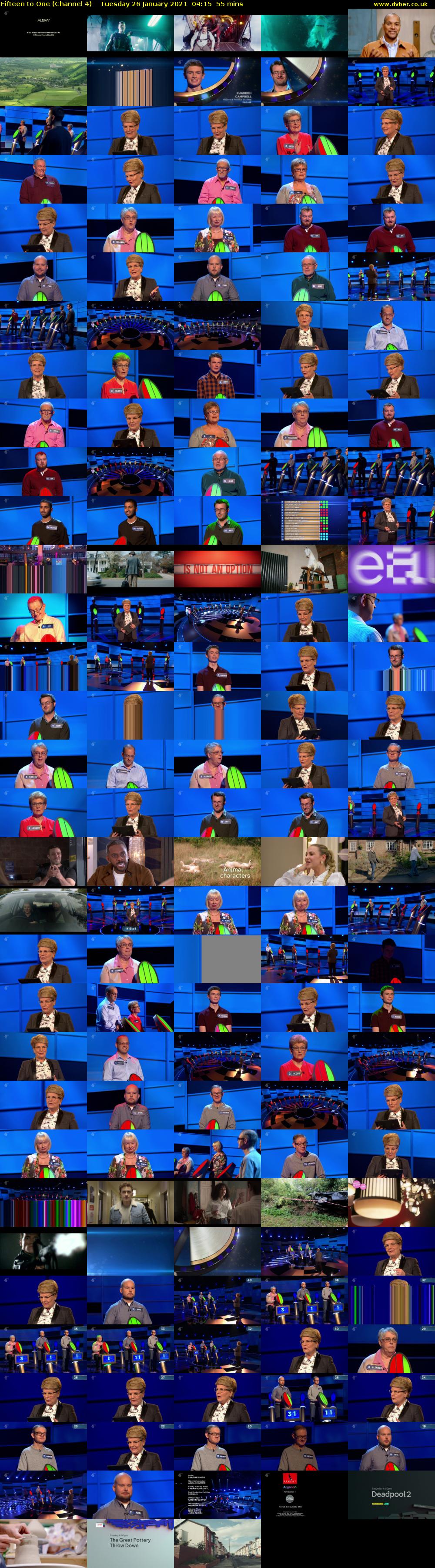 Fifteen to One (Channel 4) Tuesday 26 January 2021 04:15 - 05:10