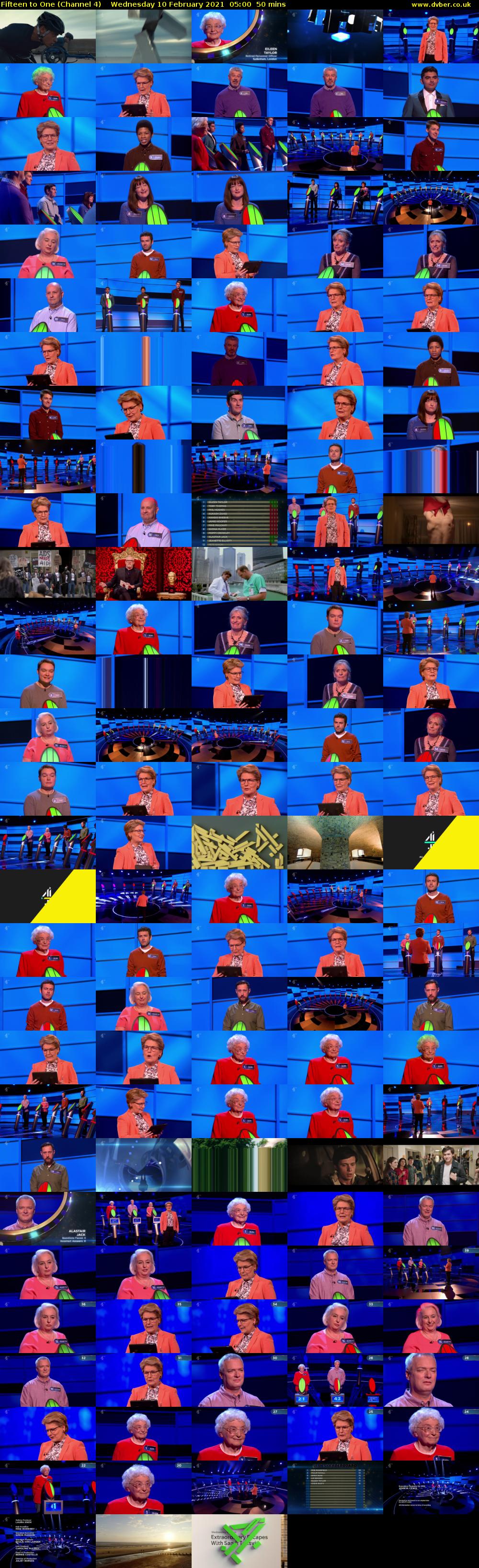 Fifteen to One (Channel 4) Wednesday 10 February 2021 05:00 - 05:50