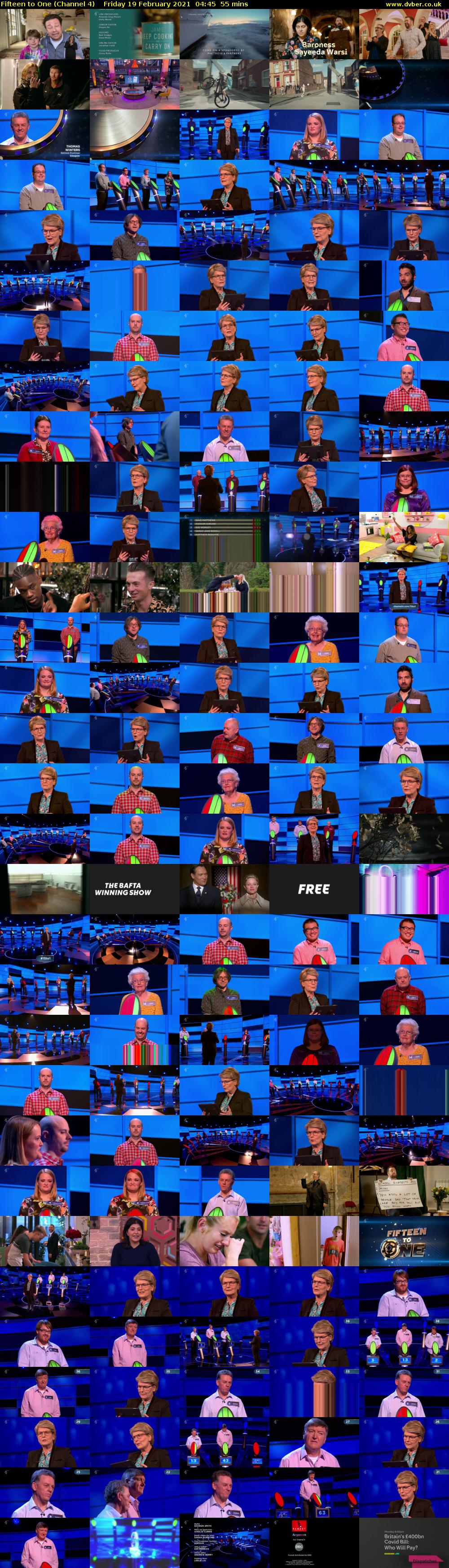 Fifteen to One (Channel 4) Friday 19 February 2021 04:45 - 05:40