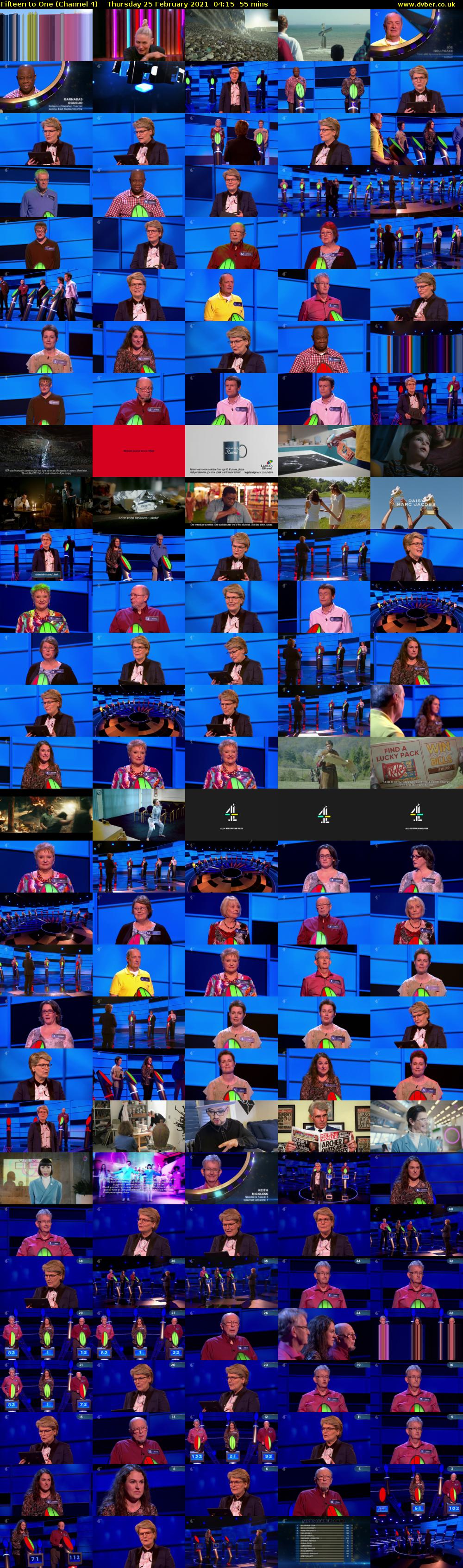 Fifteen to One (Channel 4) Thursday 25 February 2021 04:15 - 05:10