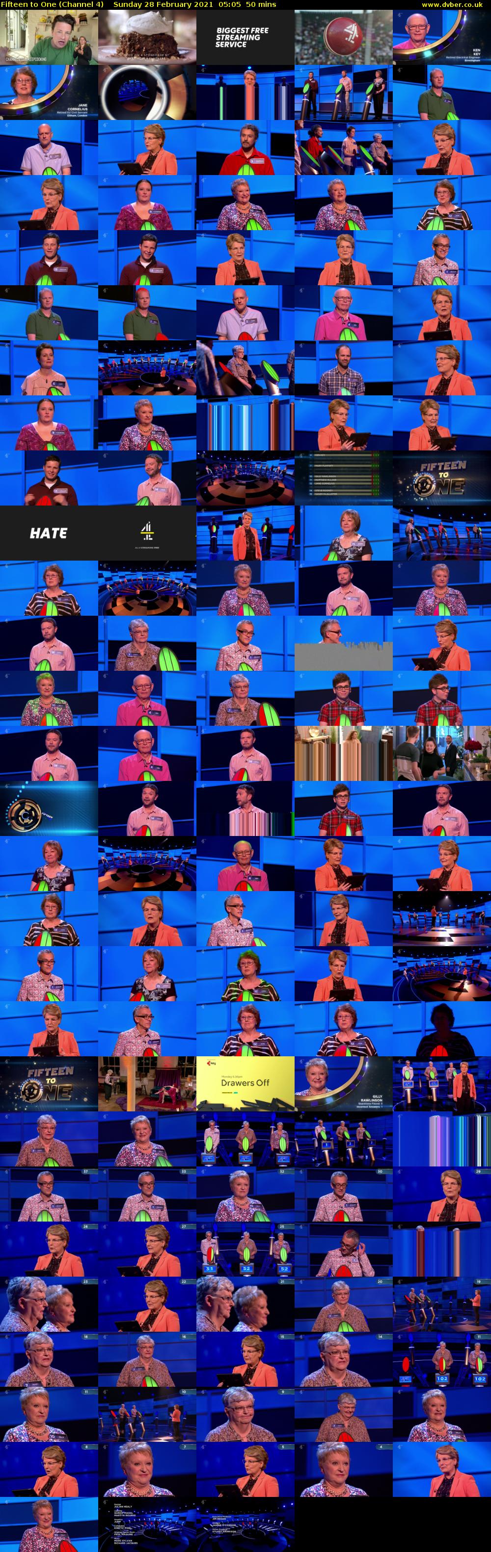 Fifteen to One (Channel 4) Sunday 28 February 2021 05:05 - 05:55