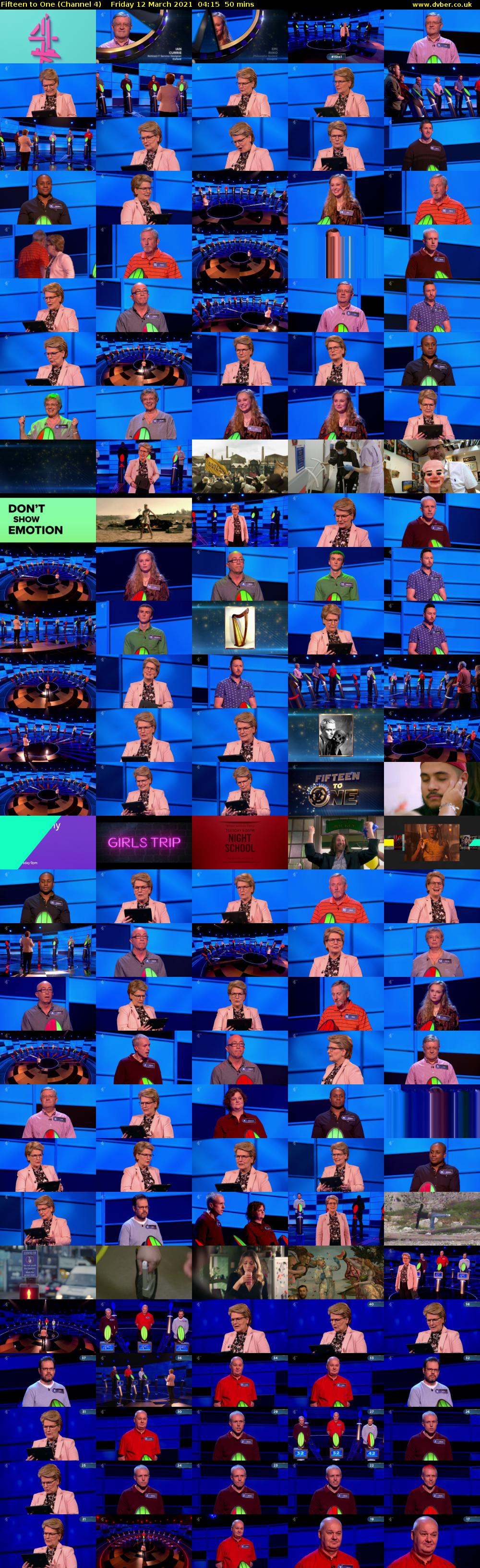 Fifteen to One (Channel 4) Friday 12 March 2021 04:15 - 05:05