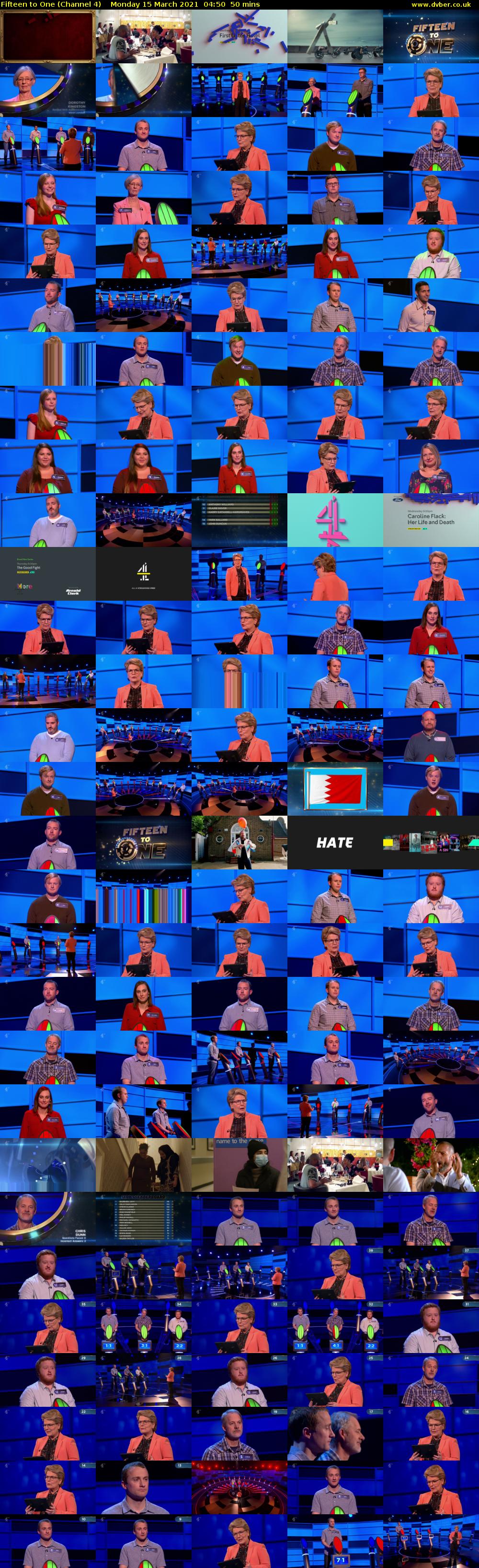 Fifteen to One (Channel 4) Monday 15 March 2021 04:50 - 05:40