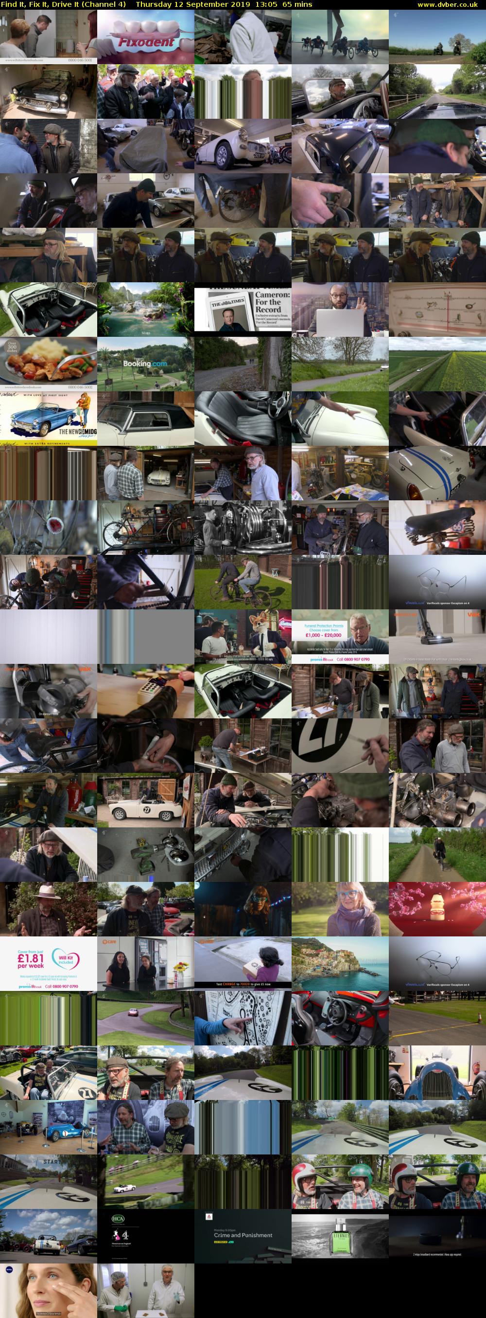 Find It, Fix It, Drive It (Channel 4) Thursday 12 September 2019 13:05 - 14:10