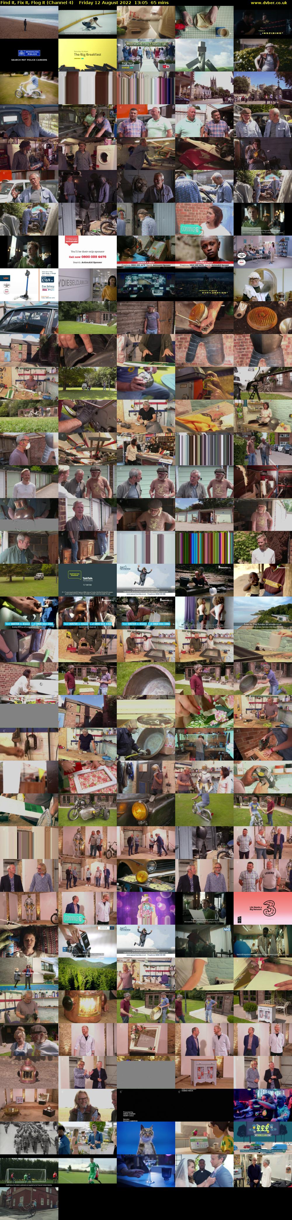 Find It, Fix It, Flog It (Channel 4) Friday 12 August 2022 13:05 - 14:10