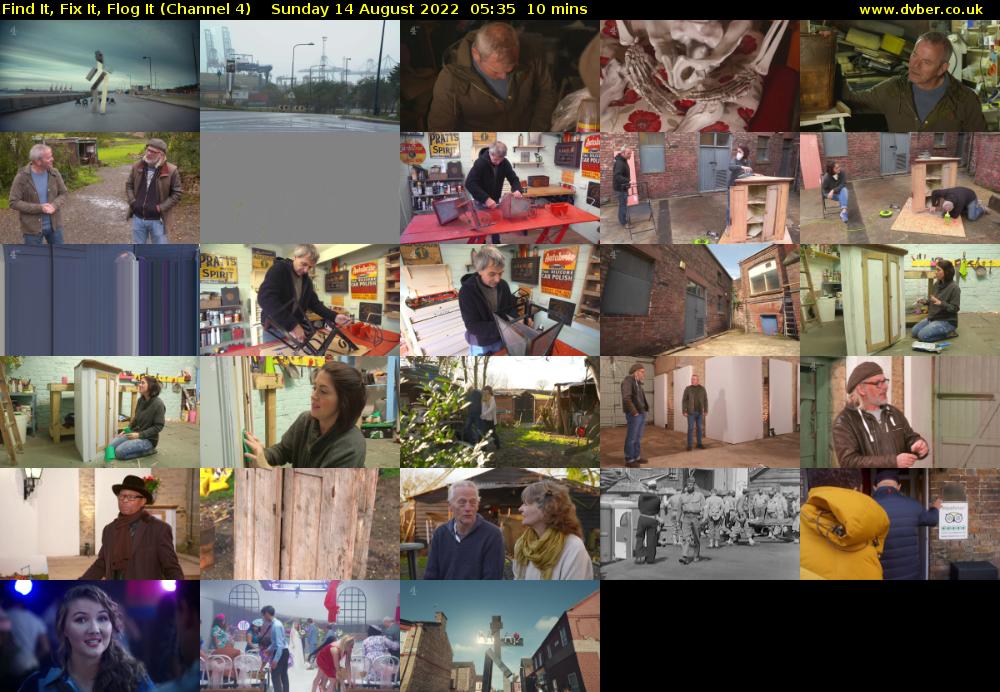 Find It, Fix It, Flog It (Channel 4) Sunday 14 August 2022 05:35 - 05:45