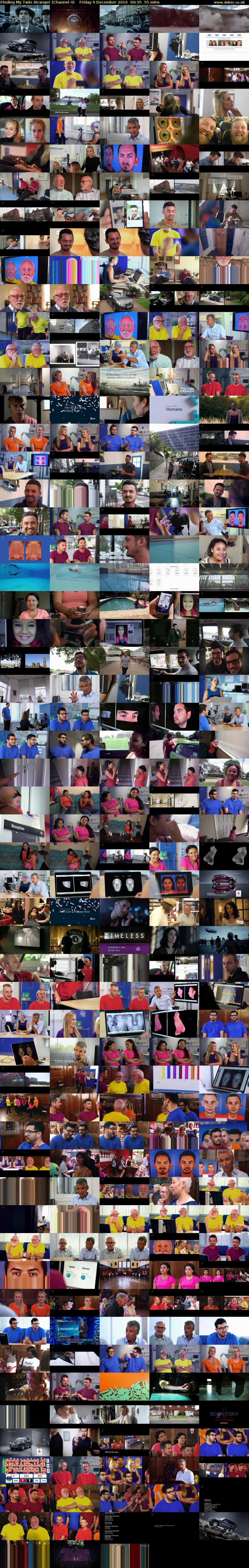 Finding My Twin Stranger (Channel 4) Friday 9 December 2016 00:35 - 01:30