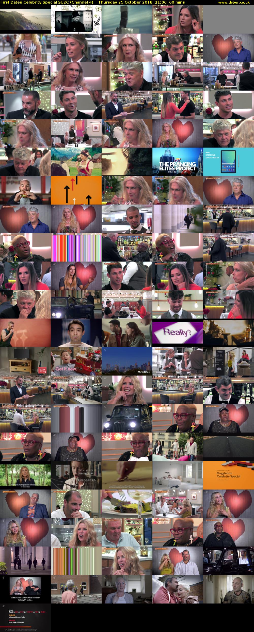 First Dates Celebrity Special SU2C (Channel 4) Thursday 25 October 2018 21:00 - 22:00