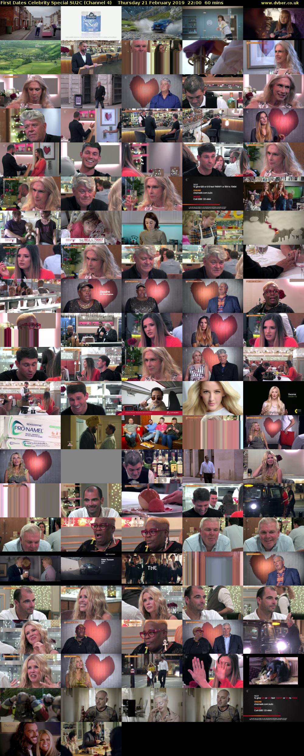 First Dates Celebrity Special SU2C (Channel 4) Thursday 21 February 2019 22:00 - 23:00
