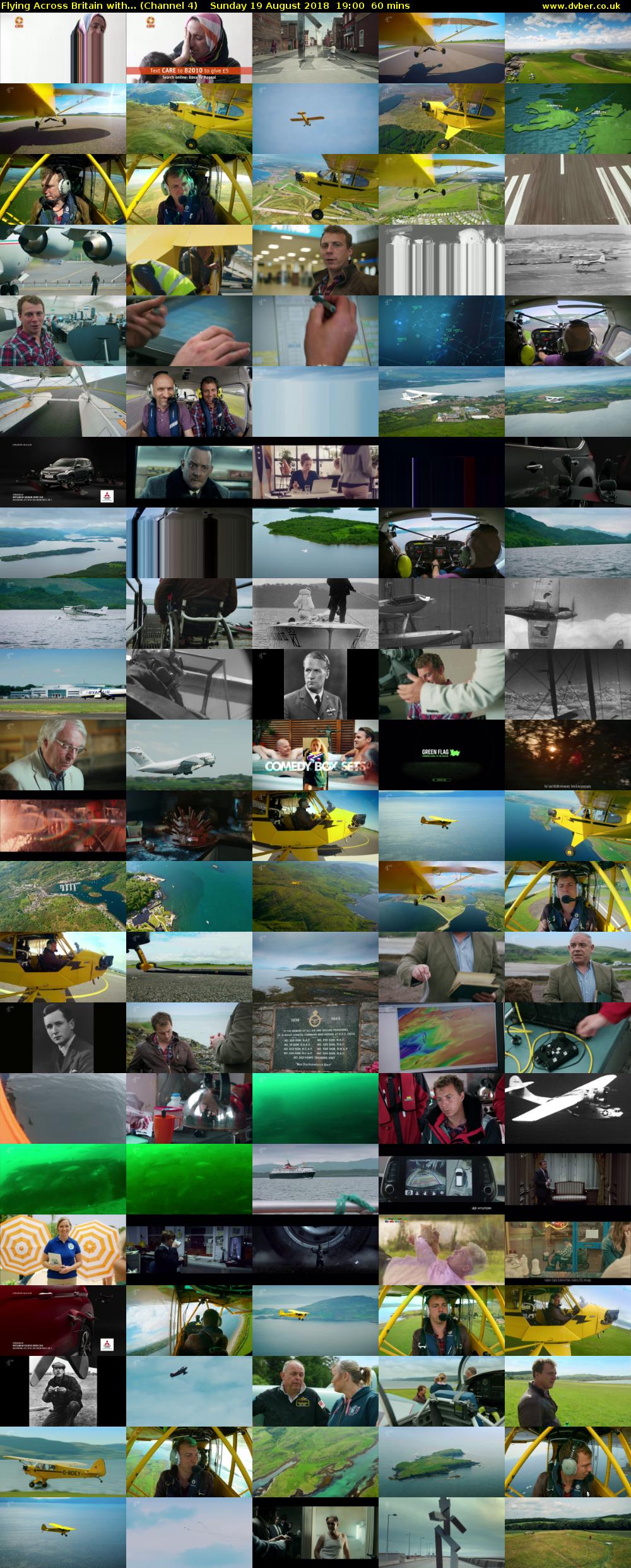 Flying Across Britain with... (Channel 4) Sunday 19 August 2018 19:00 - 20:00