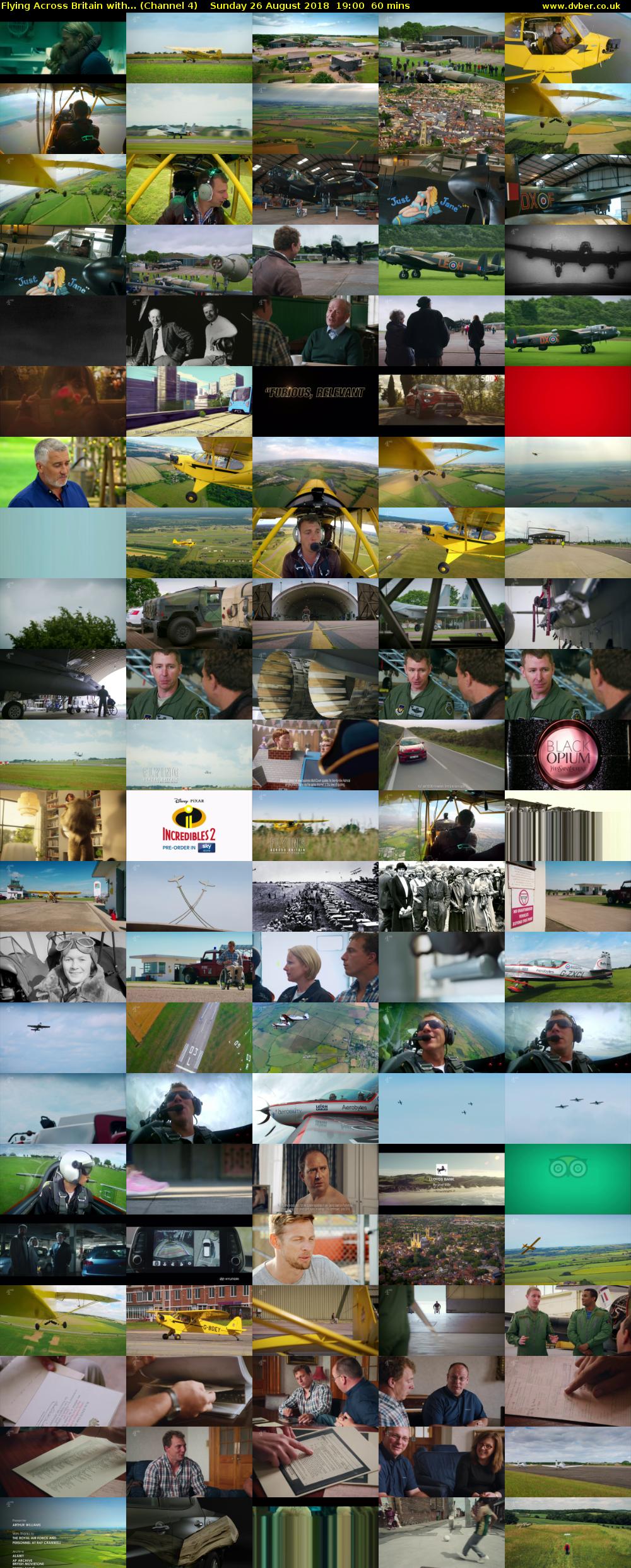 Flying Across Britain with... (Channel 4) Sunday 26 August 2018 19:00 - 20:00