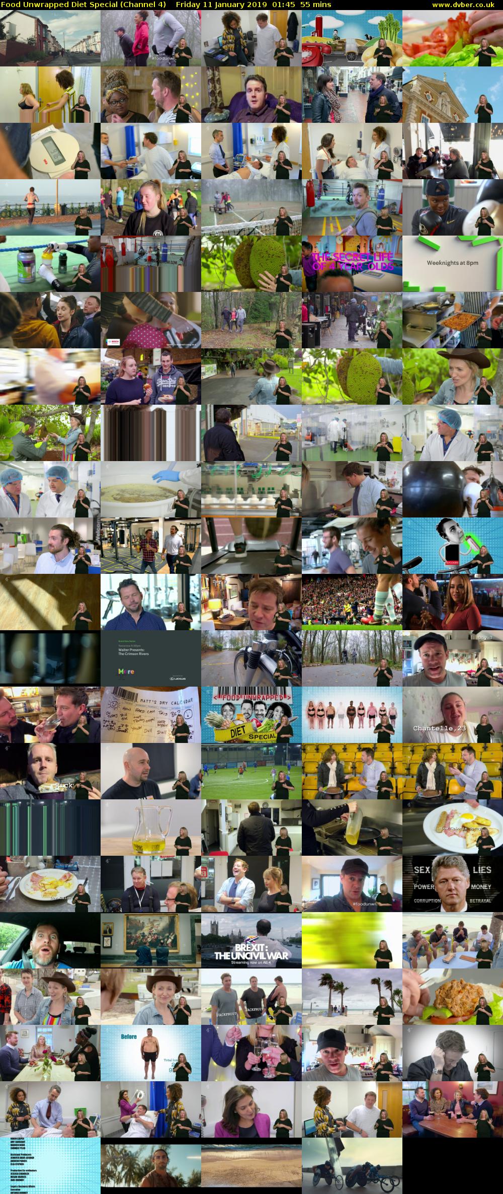 Food Unwrapped Diet Special (Channel 4) Friday 11 January 2019 01:45 - 02:40