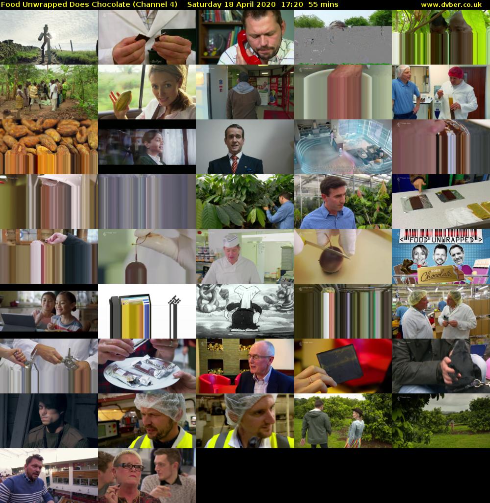 Food Unwrapped Does Chocolate (Channel 4) Saturday 18 April 2020 17:20 - 18:15