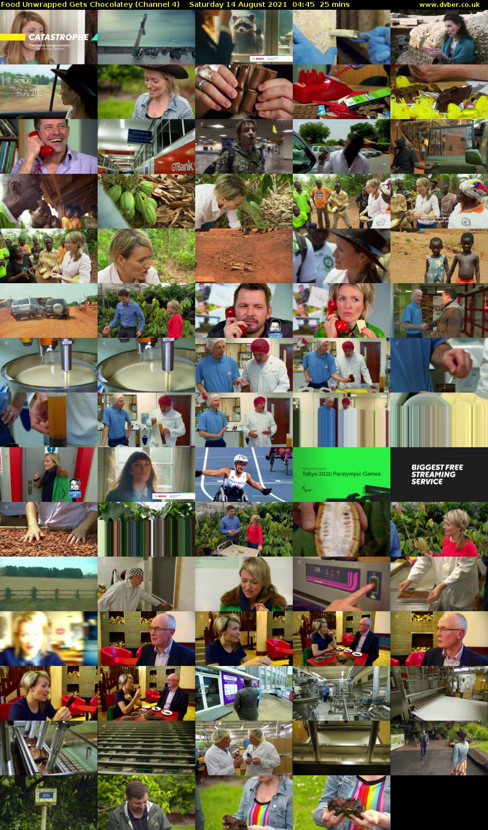 Food Unwrapped Gets Chocolatey (Channel 4) Saturday 14 August 2021 04:45 - 05:10