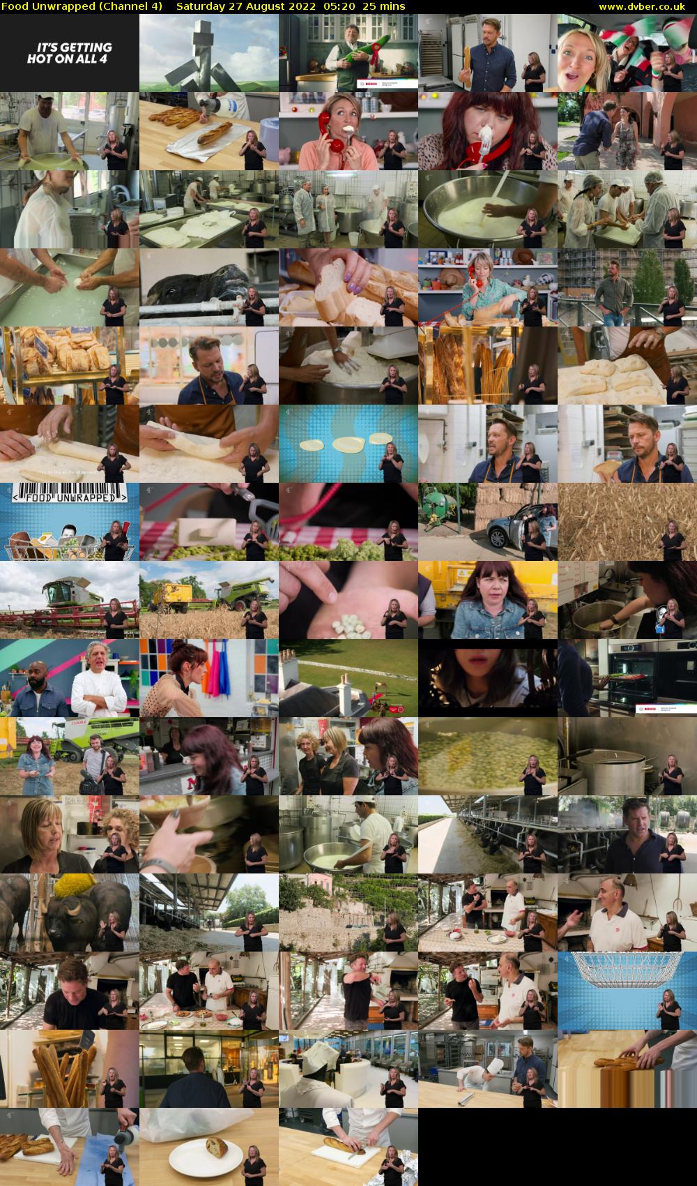 Food Unwrapped (Channel 4) Saturday 27 August 2022 05:20 - 05:45