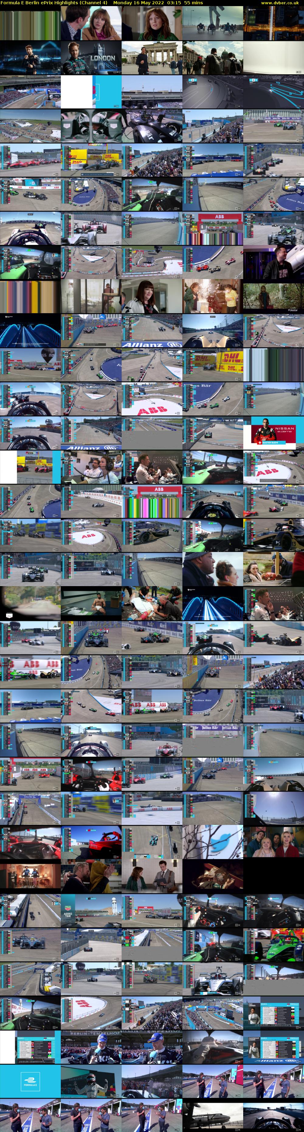 Formula E Berlin ePrix Highlights (Channel 4) Monday 16 May 2022 03:15 - 04:10
