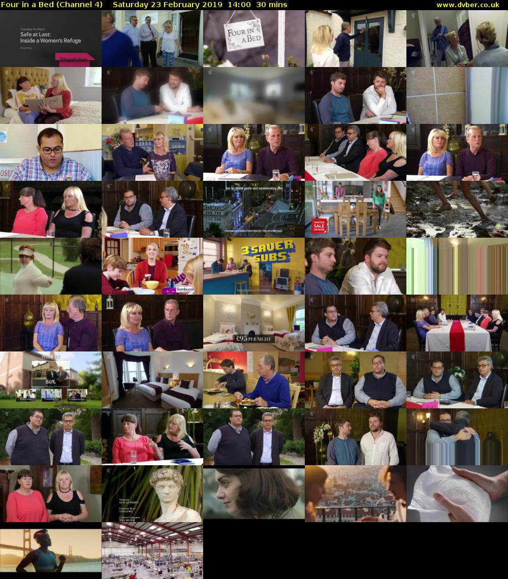 Four in a Bed (Channel 4) Saturday 23 February 2019 14:00 - 14:30