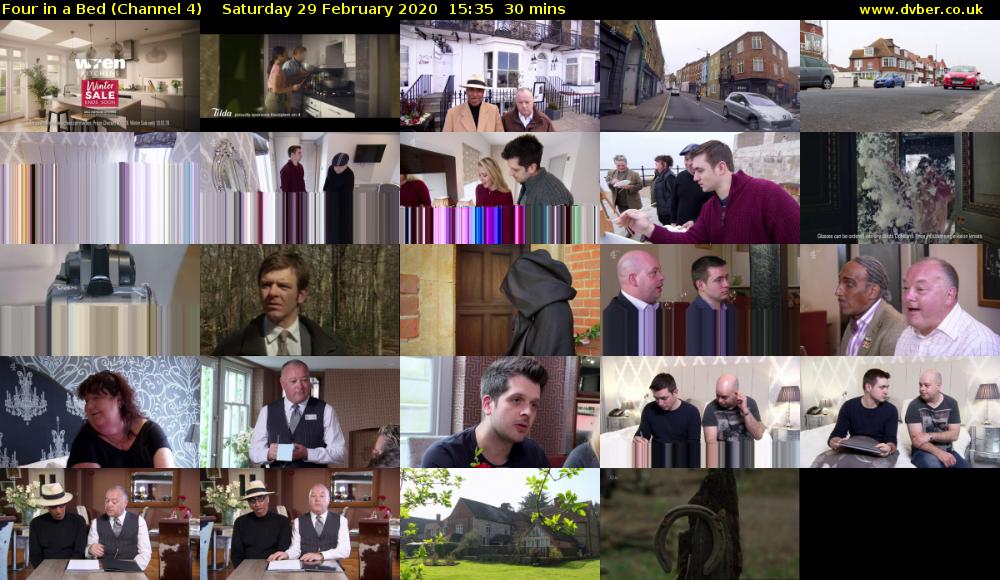 Four in a Bed (Channel 4) Saturday 29 February 2020 15:35 - 16:05