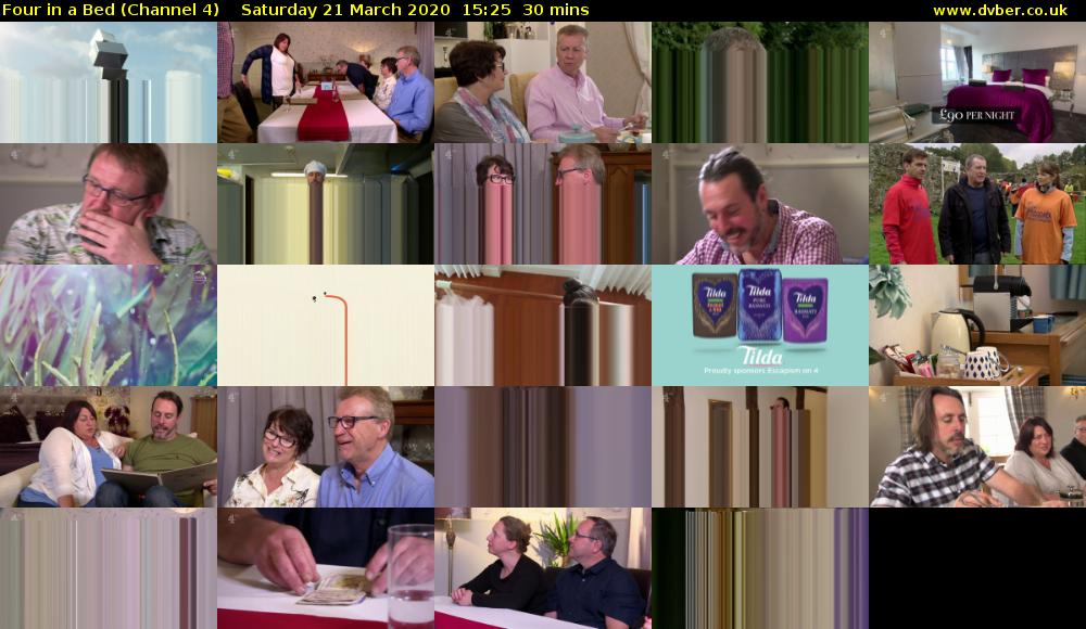 Four in a Bed (Channel 4) Saturday 21 March 2020 15:25 - 15:55