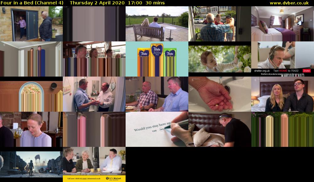 Four in a Bed (Channel 4) Thursday 2 April 2020 17:00 - 17:30