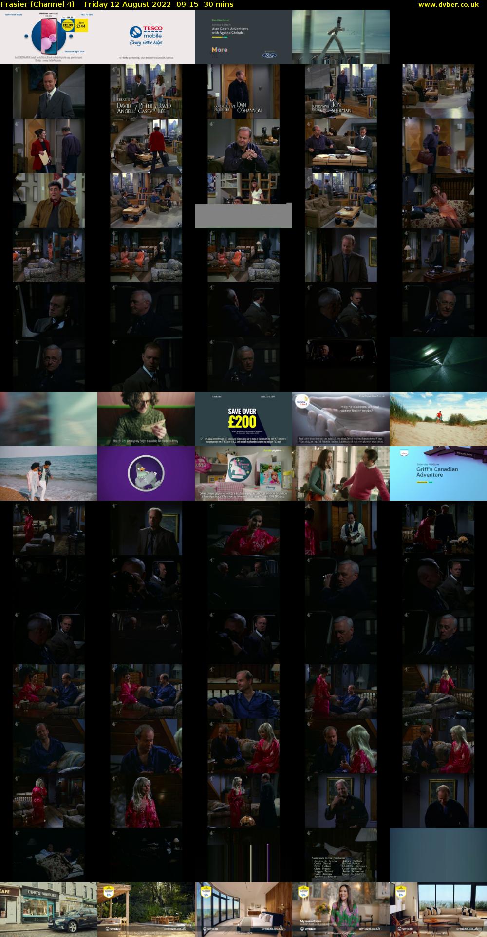 Frasier (Channel 4) Friday 12 August 2022 09:15 - 09:45