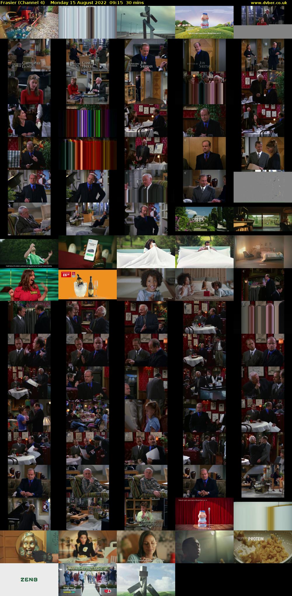 Frasier (Channel 4) Monday 15 August 2022 09:15 - 09:45