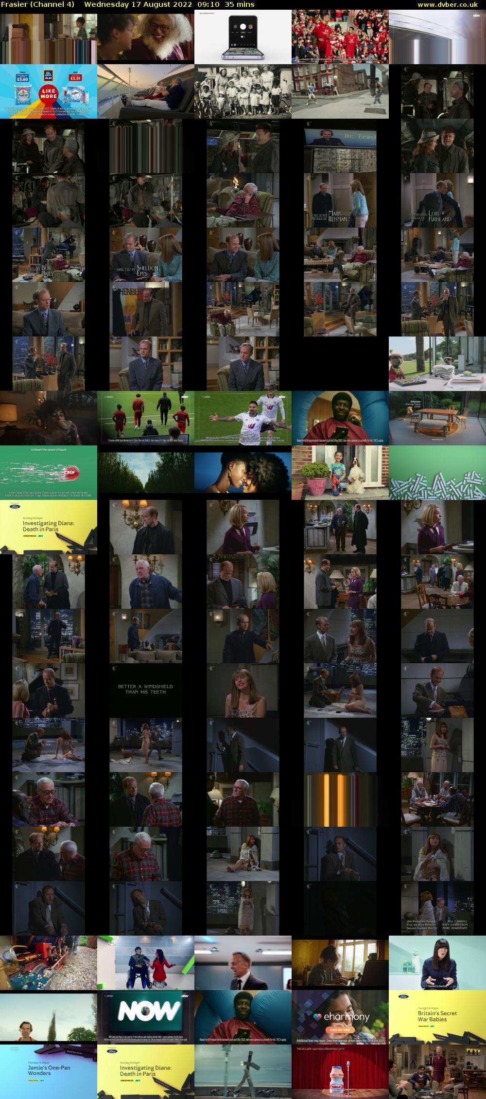 Frasier (Channel 4) Wednesday 17 August 2022 09:10 - 09:45