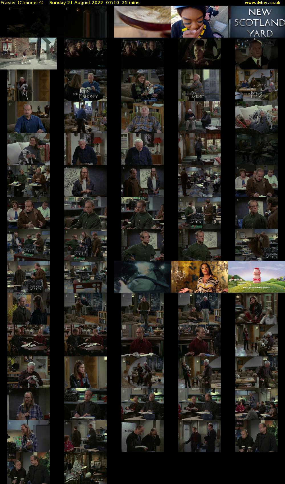 Frasier (Channel 4) Sunday 21 August 2022 07:10 - 07:35