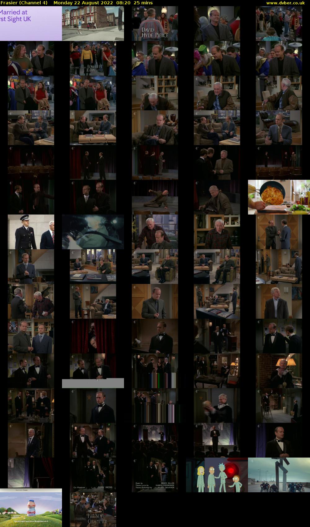 Frasier (Channel 4) Monday 22 August 2022 08:20 - 08:45