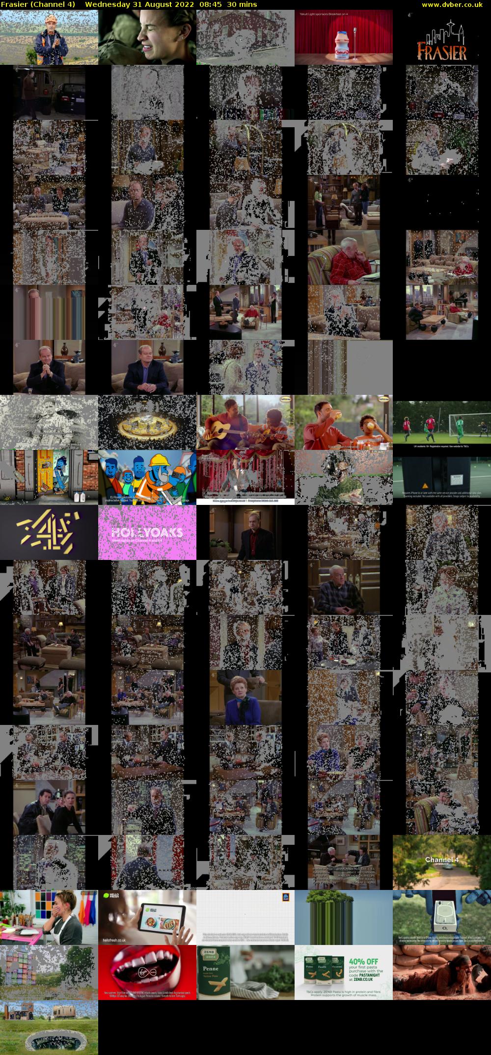 Frasier (Channel 4) Wednesday 31 August 2022 08:45 - 09:15