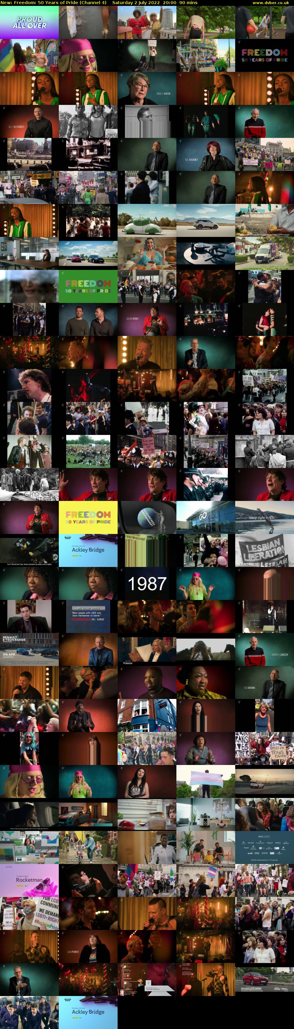 Freedom: 50 Years of Pride (Channel 4) Saturday 2 July 2022 20:00 - 21:30