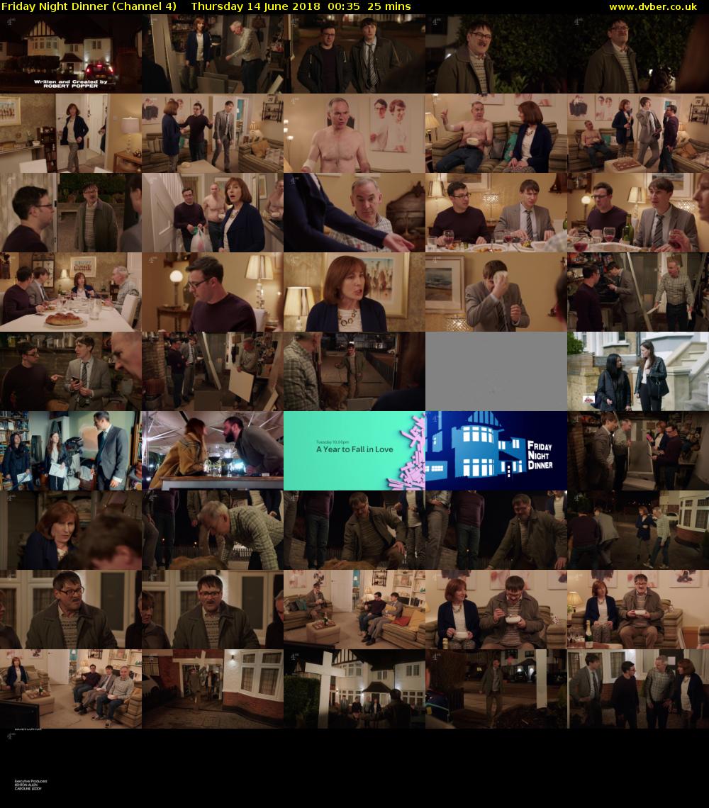 Friday Night Dinner (Channel 4) Thursday 14 June 2018 00:35 - 01:00