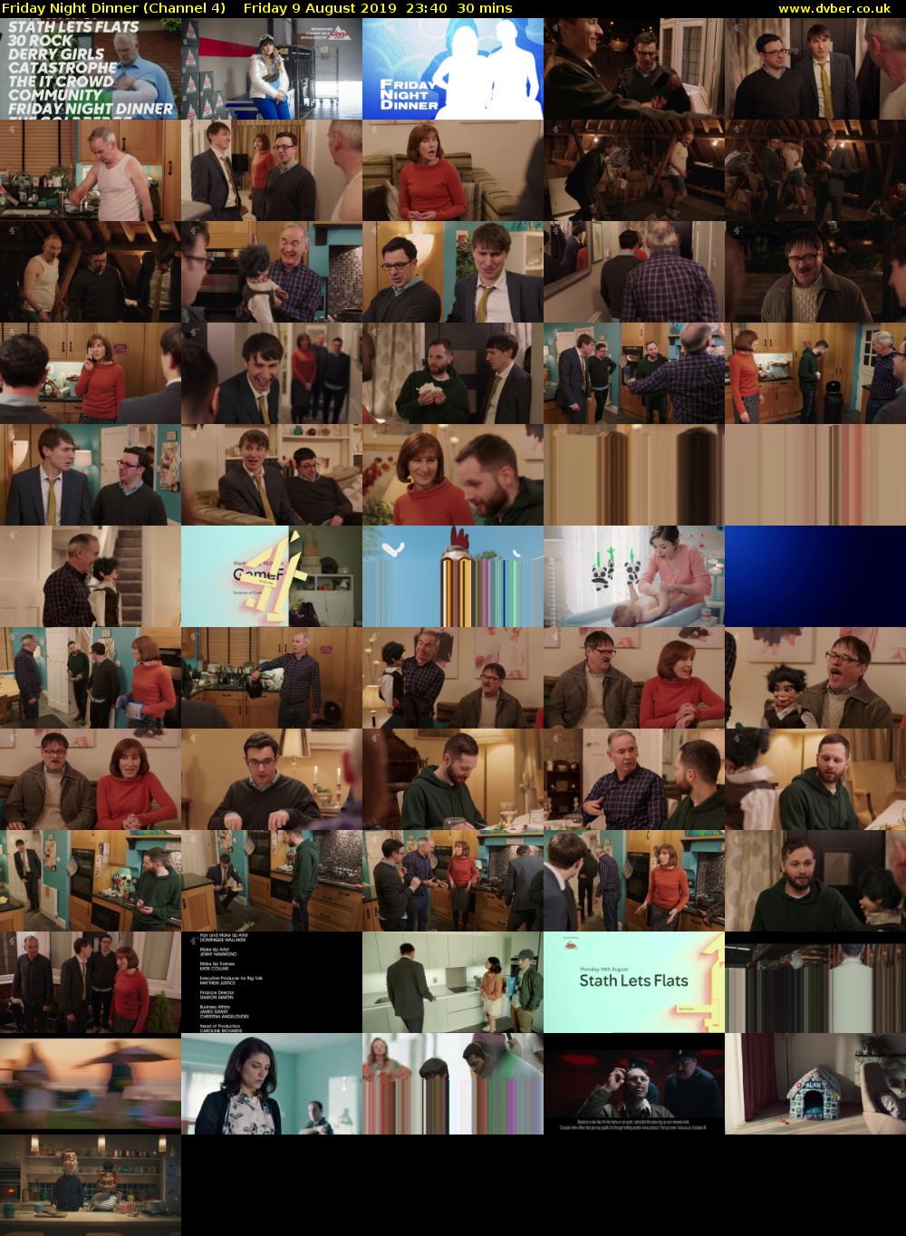 Friday Night Dinner (Channel 4) Friday 9 August 2019 23:40 - 00:10