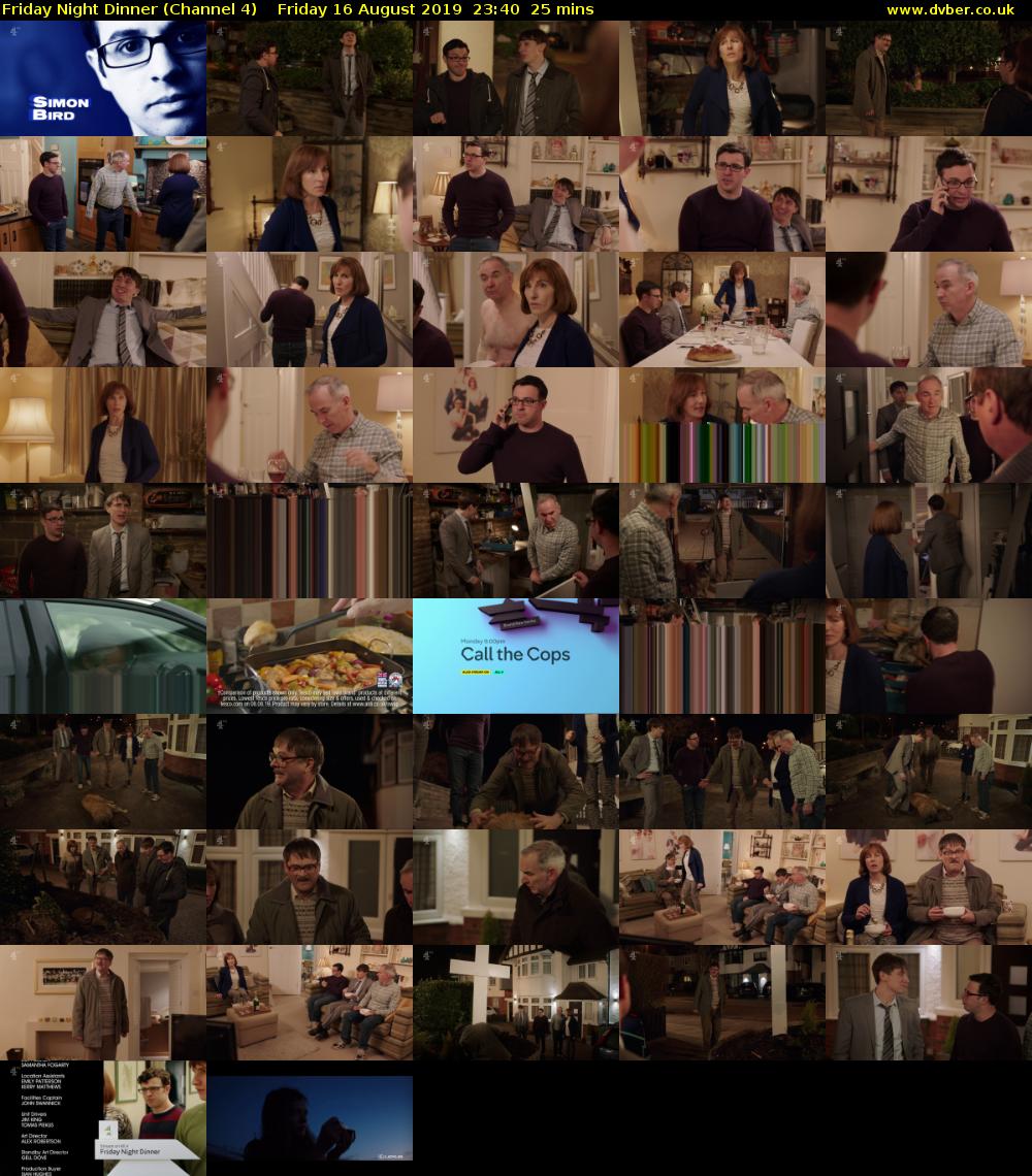 Friday Night Dinner (Channel 4) Friday 16 August 2019 23:40 - 00:05