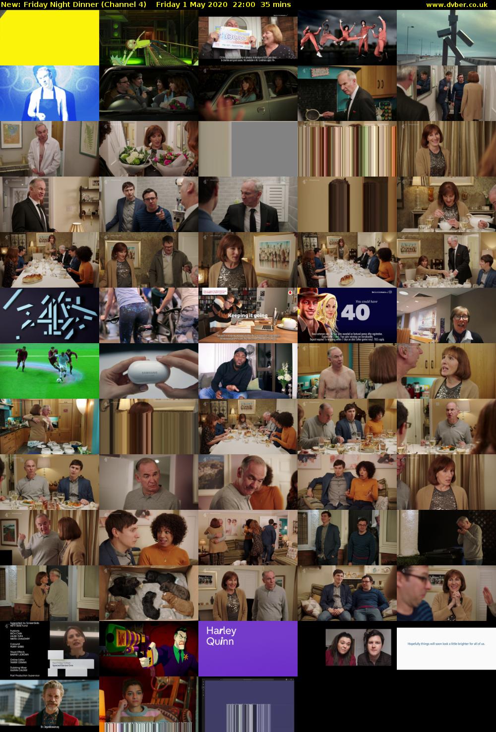Friday Night Dinner (Channel 4) Friday 1 May 2020 22:00 - 22:35
