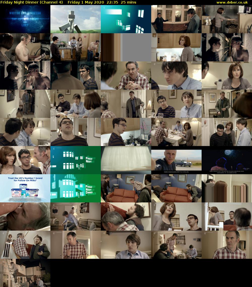 Friday Night Dinner (Channel 4) Friday 1 May 2020 22:35 - 23:00