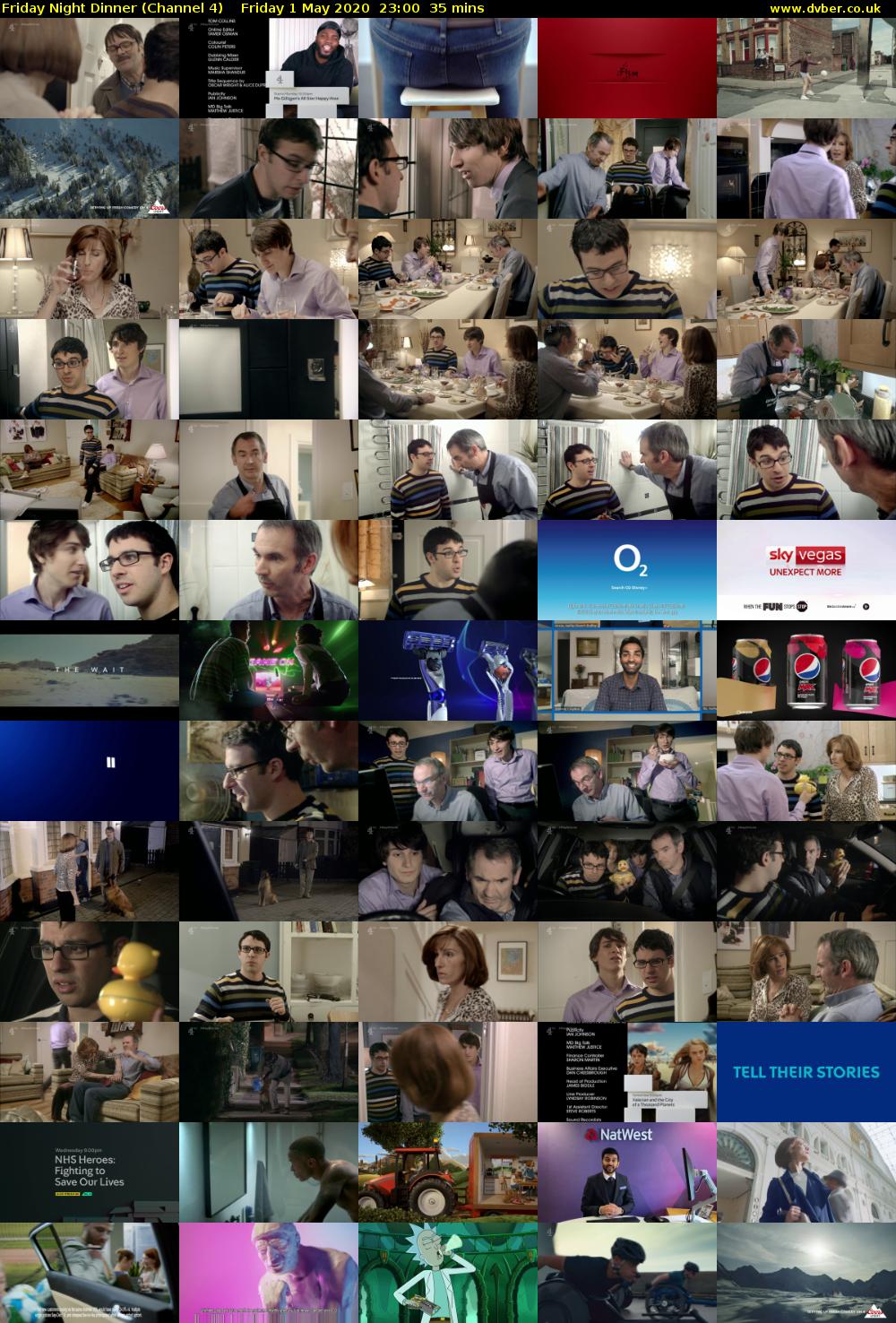 Friday Night Dinner (Channel 4) Friday 1 May 2020 23:00 - 23:35