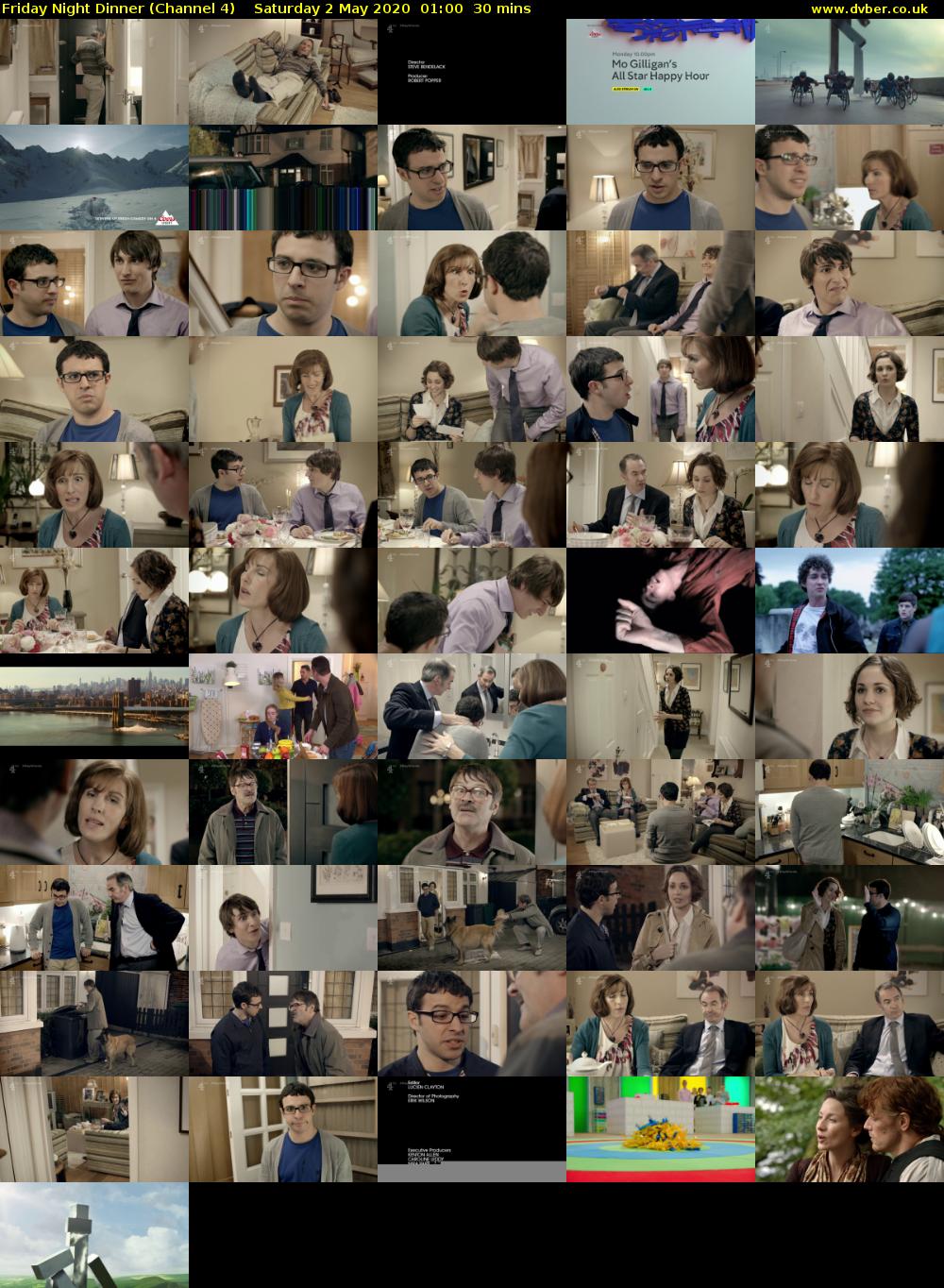 Friday Night Dinner (Channel 4) Saturday 2 May 2020 01:00 - 01:30