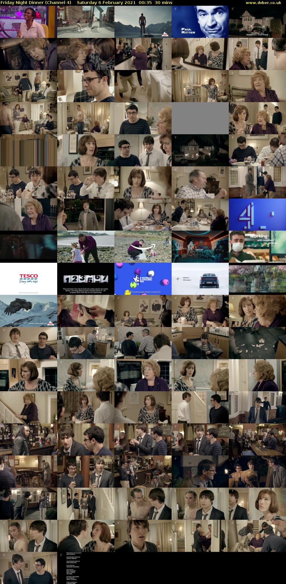 Friday Night Dinner (Channel 4) Saturday 6 February 2021 00:35 - 01:05