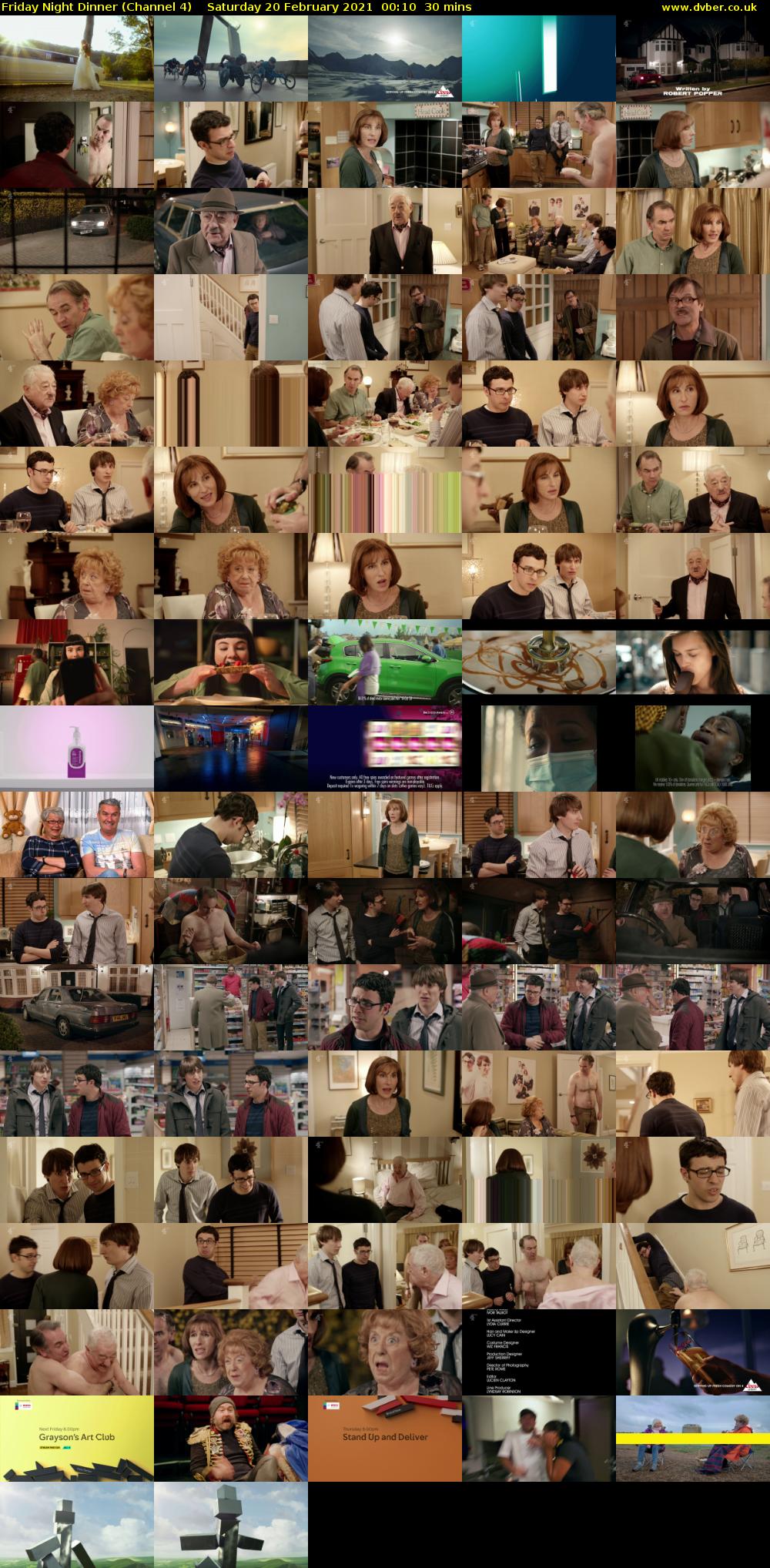 Friday Night Dinner (Channel 4) Saturday 20 February 2021 00:10 - 00:40