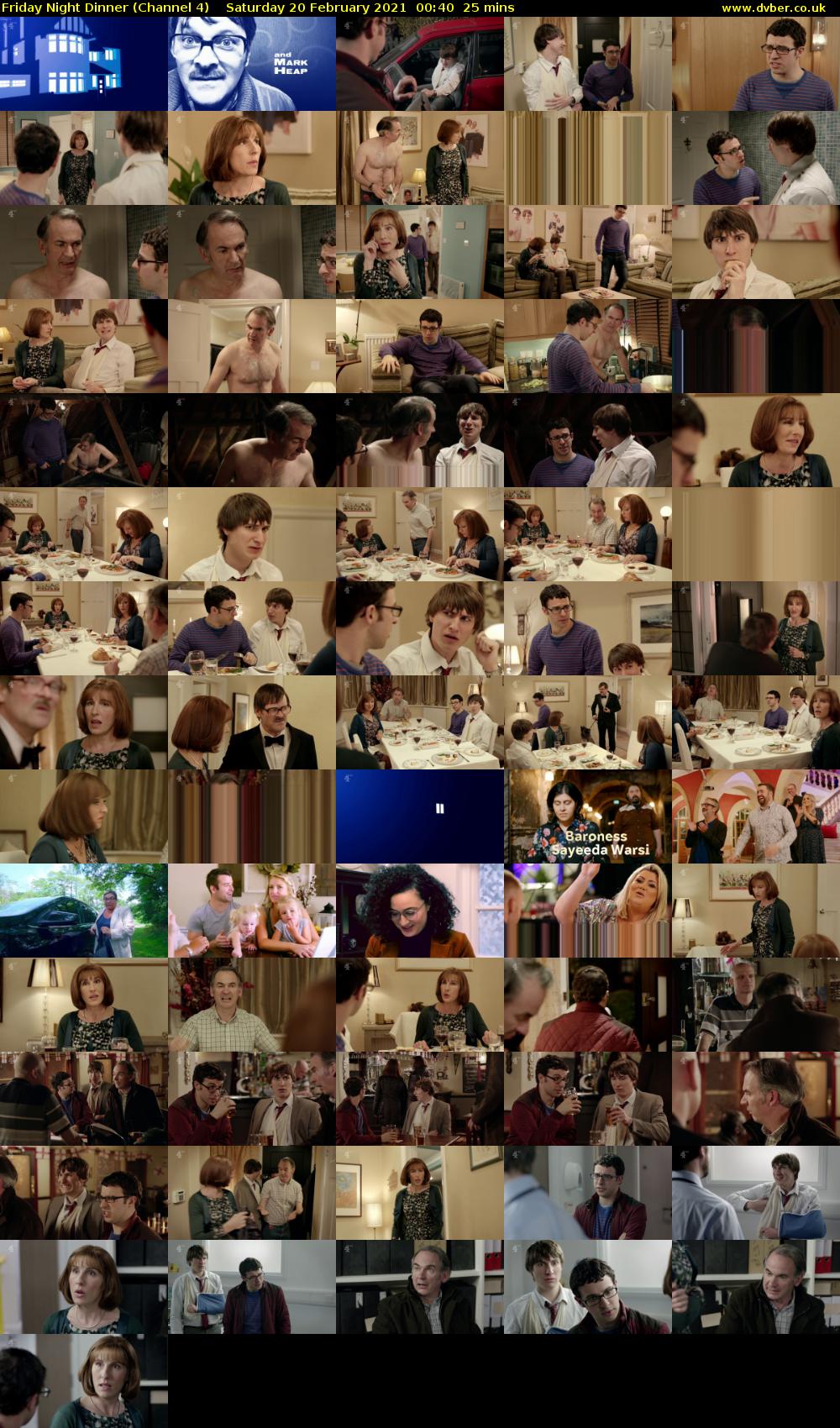 Friday Night Dinner (Channel 4) Saturday 20 February 2021 00:40 - 01:05