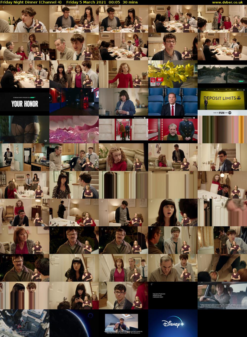Friday Night Dinner (Channel 4) Friday 5 March 2021 00:05 - 00:35