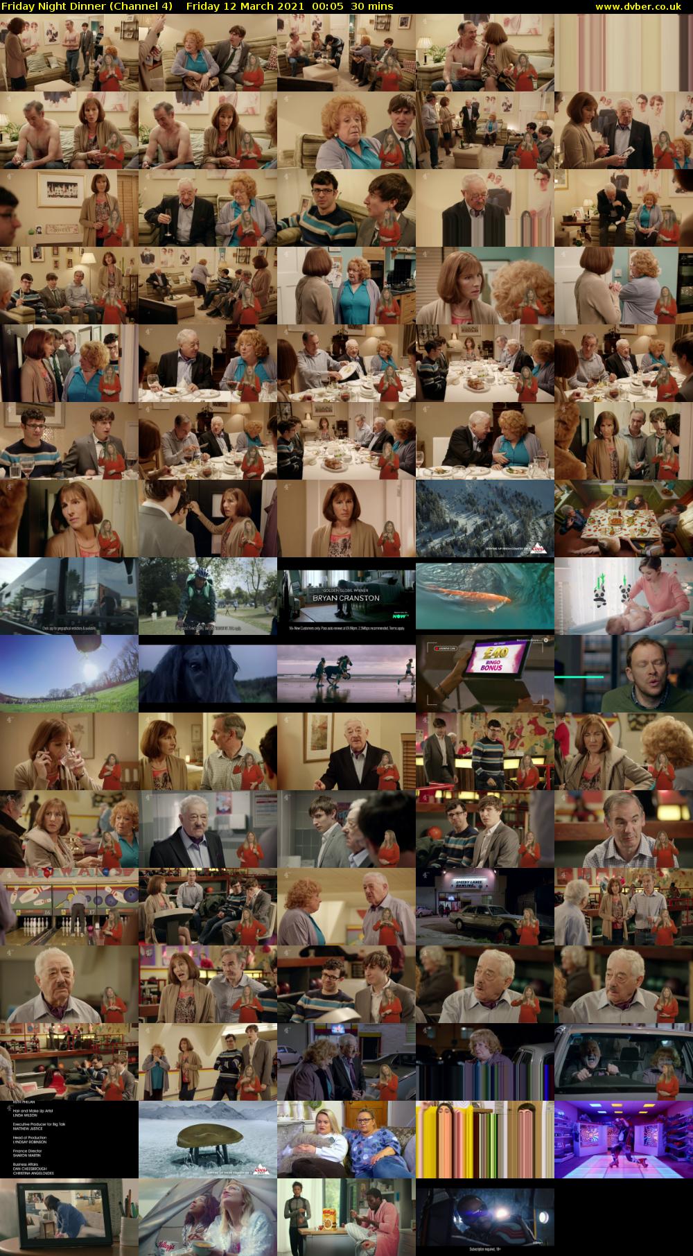 Friday Night Dinner (Channel 4) Friday 12 March 2021 00:05 - 00:35