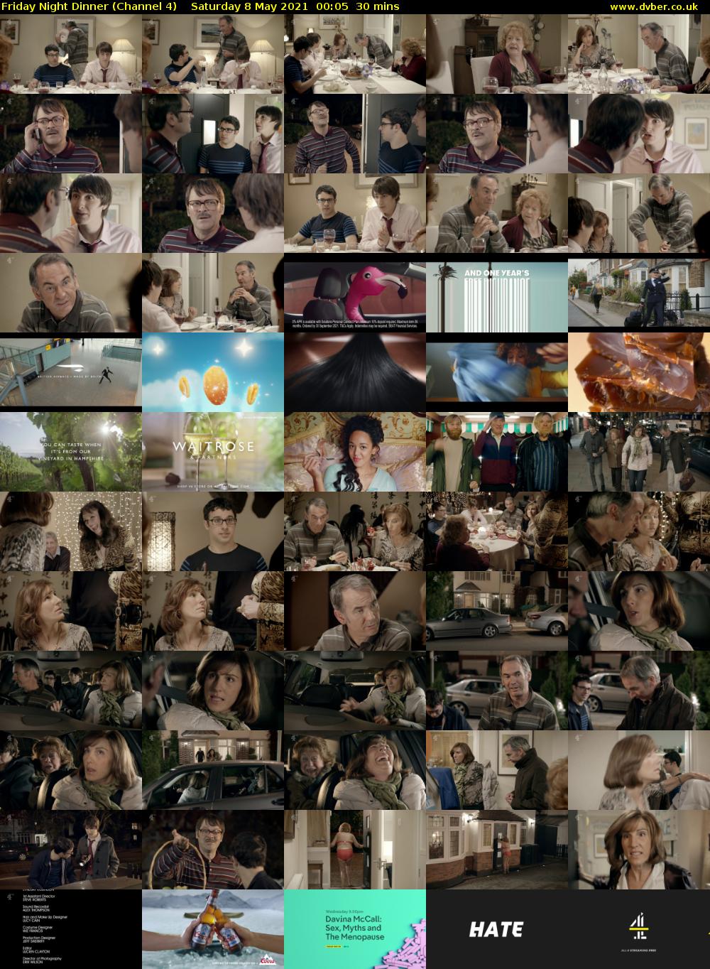 Friday Night Dinner (Channel 4) Saturday 8 May 2021 00:05 - 00:35